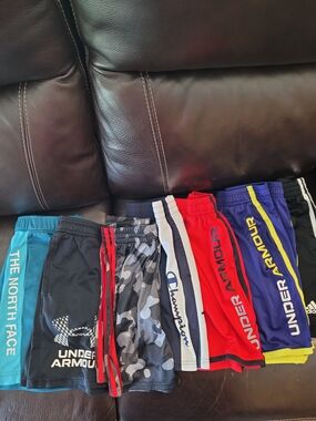 Boys Lot Of Shorts- Under Armour, The North Face, Adidas And Champion